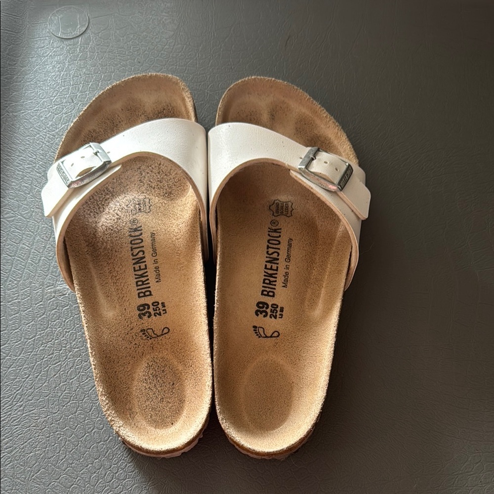 Birkenstock White Sandals with Adjustable Straps